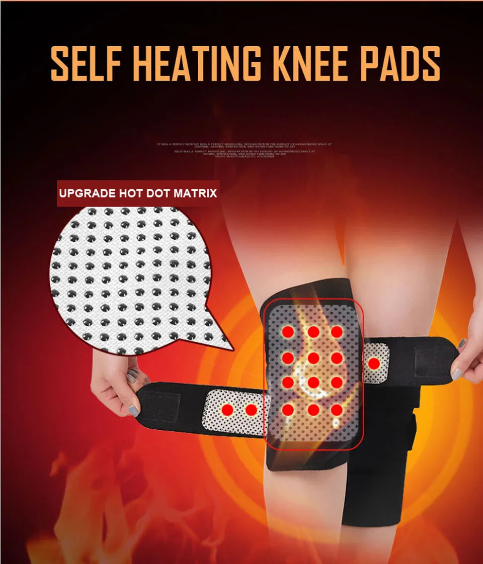 Self-Heating Knee Brace with Tourmaline & Magnetic Therapy