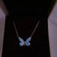 Collier pendentif papillon lumineux pour femme – Bijou cadeau