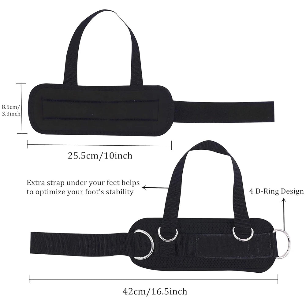 D-Ring Ankle Strap – Adjustable Gym & Cable Attachment