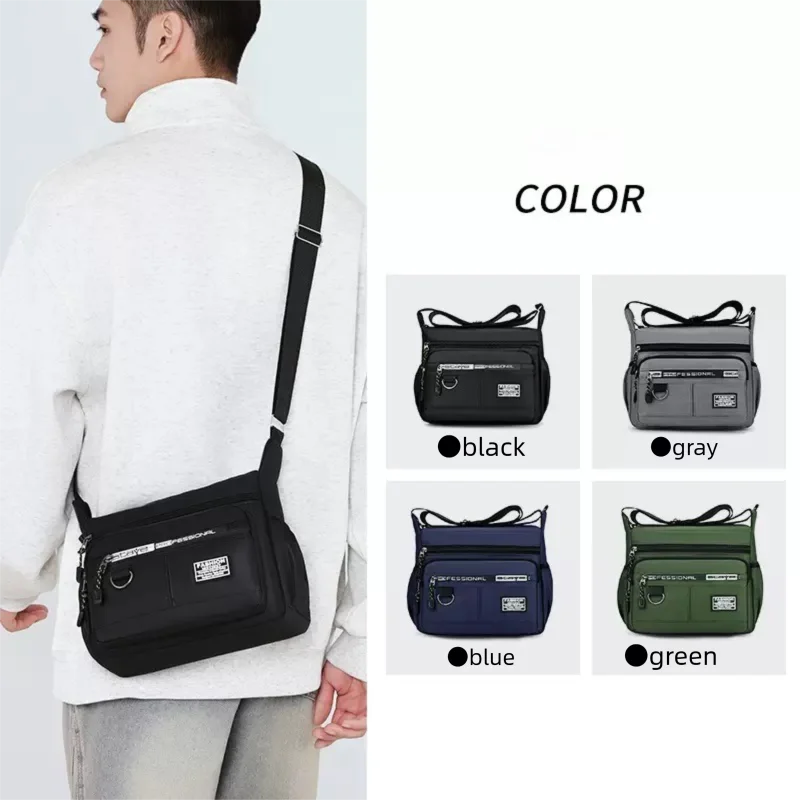 Men’s Waterproof Shoulder Bag – Compact Crossbody Messenger