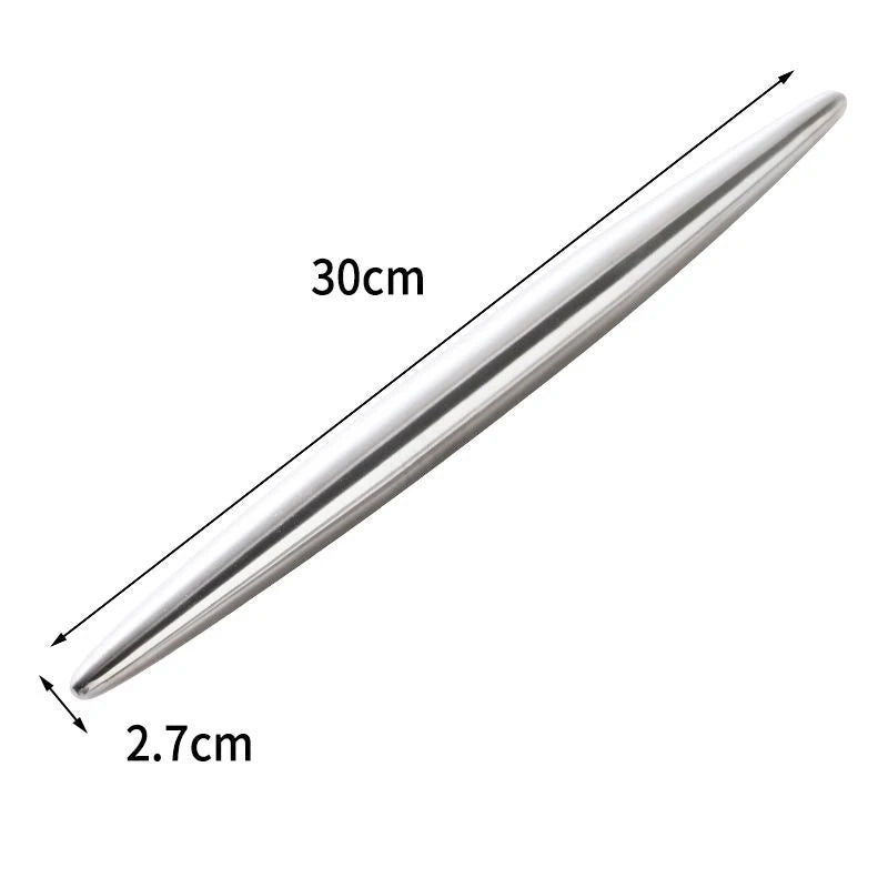30cm Stainless Steel Rolling Pin – Non-Stick Baking Tool