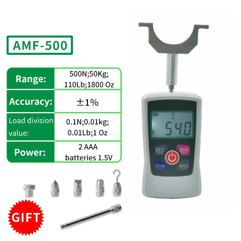 500N Digitale Duw- & Trekkrachtmeter – Spiertester