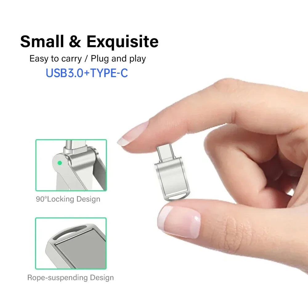 Type-C USB Flash Drive 2TB – High-Speed USB 3.0 OTG