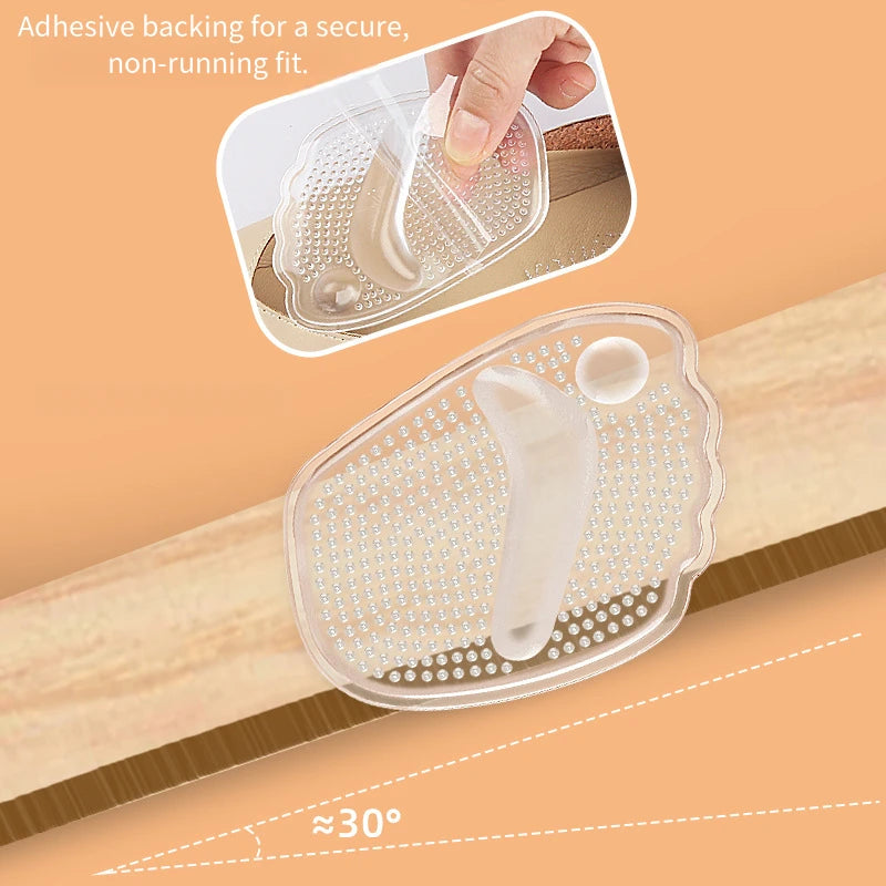 Anti-Slip Gel Shoe Pads – Self-Adhesive Forefoot Cushions