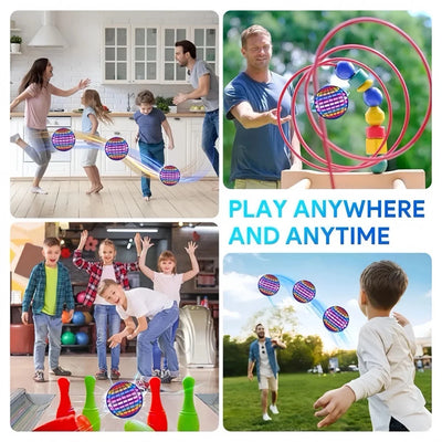 LED Flying Ball – 360° Rotating Hover Toy for Indoor & Outdoor