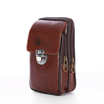 Men’s Leather Belt Bag – Vertical Phone Holster