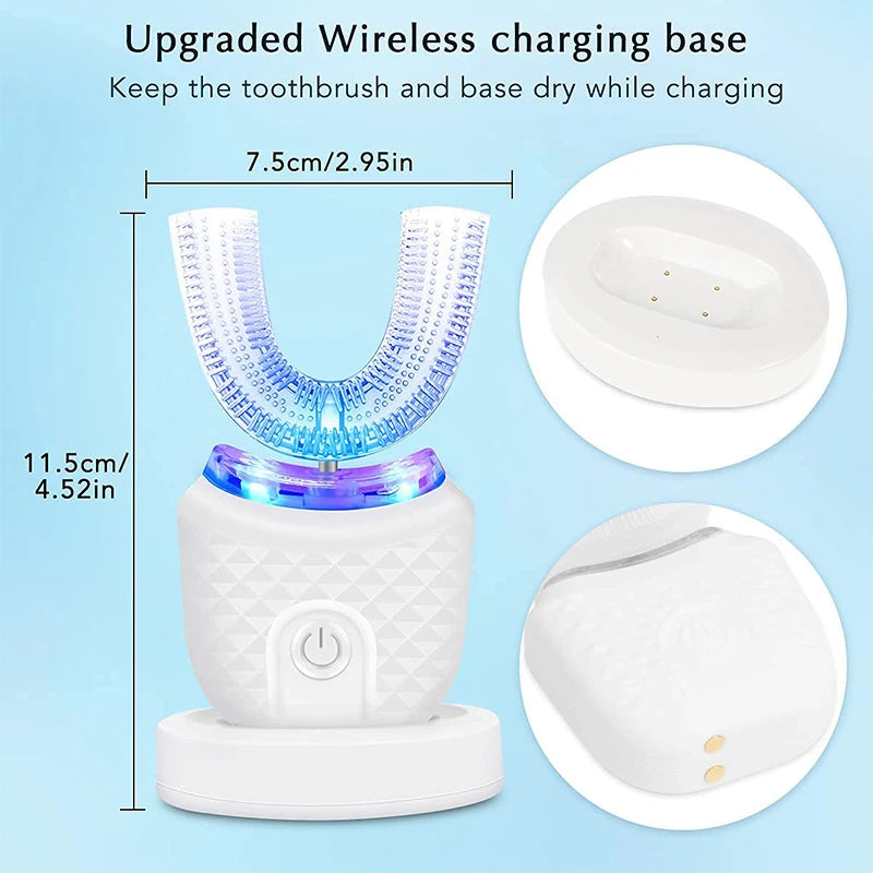 U-Shaped Electric Toothbrush with 360° Automatic Cleaning