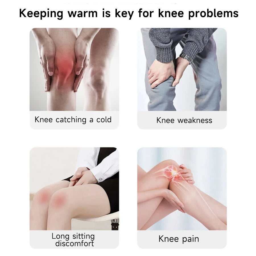 Winter Wool Knee Pads – Thick Warm Elastic Knee Sleeves