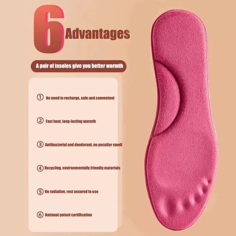 Winter Self-Heating Insoles – Fur & Memory Shoe Inserts