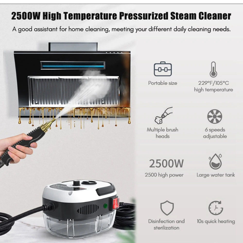 Powerful Steam Cleaner – High-Temp Sterilization for Home, Car