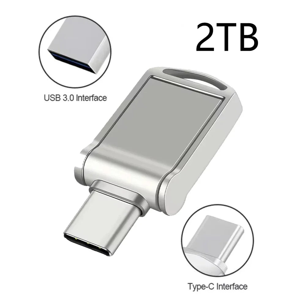 Type-C USB Flash Drive 2TB – High-Speed USB 3.0 OTG
