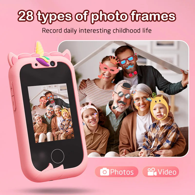 Kids Unicorn Smartphone Toy – Dual Camera, Music Player