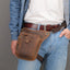 Sacoche de cuisse vintage en cuir pour homme – Sacoche de cuisse et bandoulière style motard