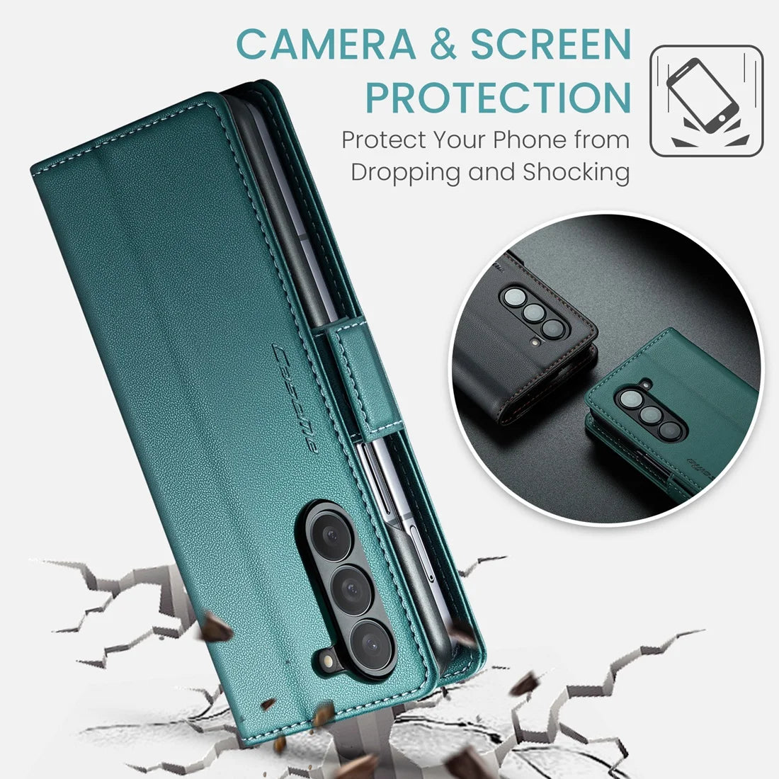 Samsung Galaxy Z Fold Wallet Case – Shockproof Leather