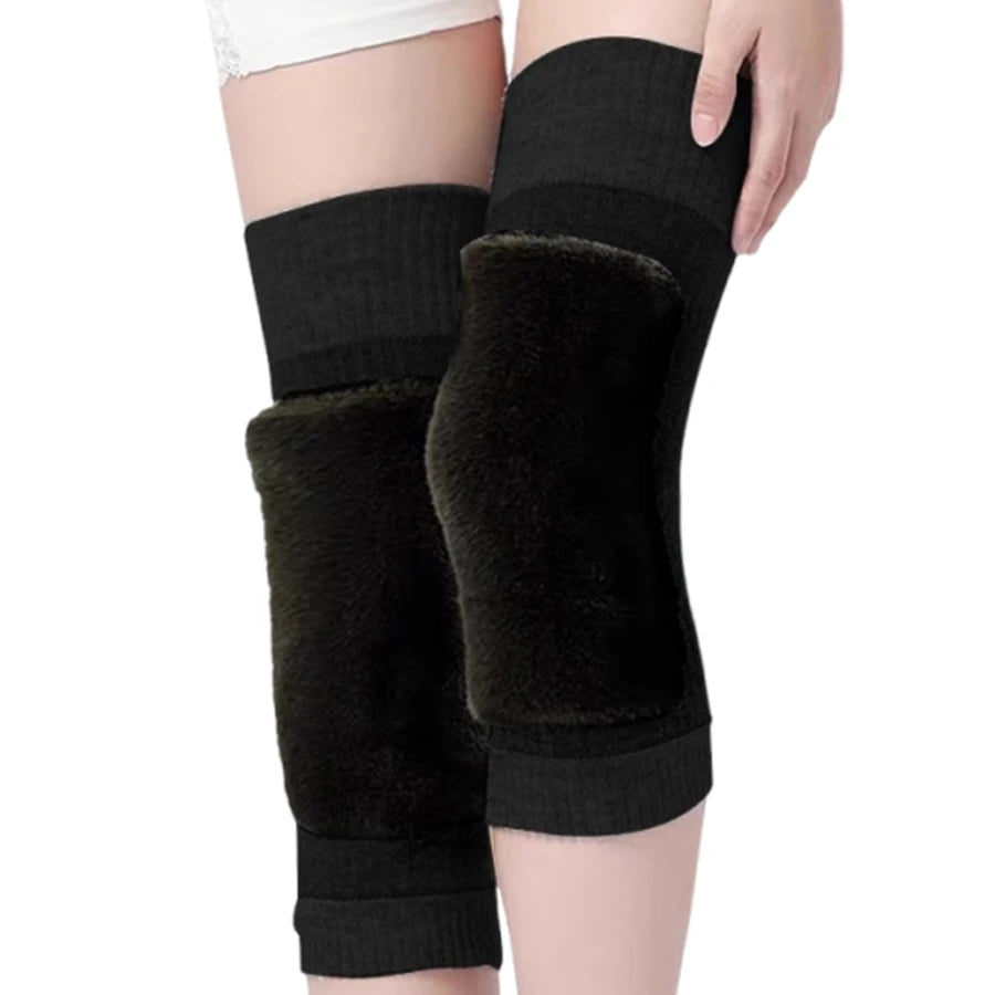 Winter Wool Knee Pads – Thick Warm Elastic Knee Sleeves