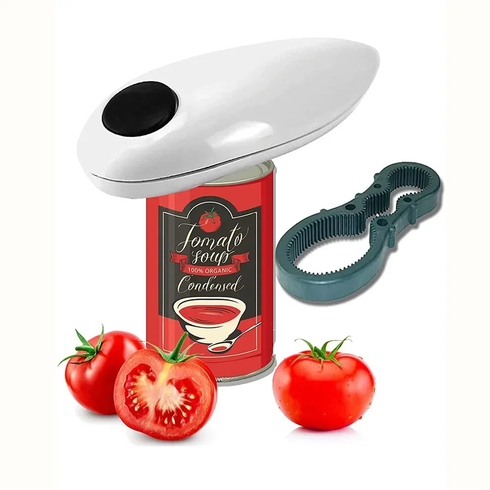 Ouvre-boîtes et bocaux électrique – Outil de cuisine automatique à une touche