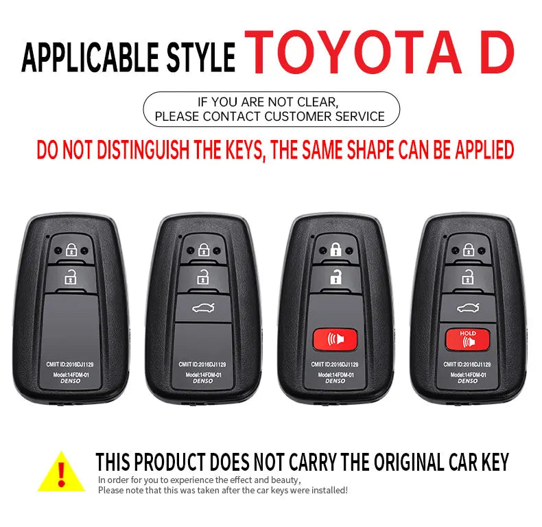 Toyota Key Cover – Luxury Zinc Alloy & Leather Case