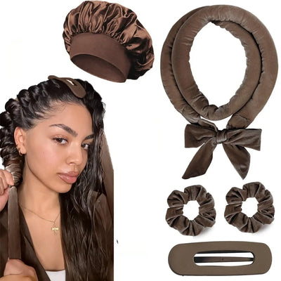 Heatless Hair Curlers & Satin Curling Headband