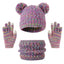 Gebreide winterset voor kinderen – muts, sjaal en handschoenen, geschikt voor kinderen van 3 tot 12 jaar.