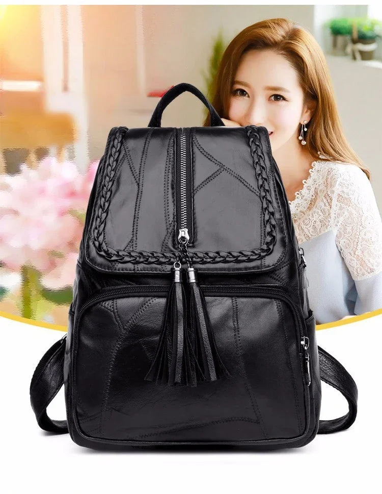 PU Leather Backpack – Fashion Travel Shoulder Bag