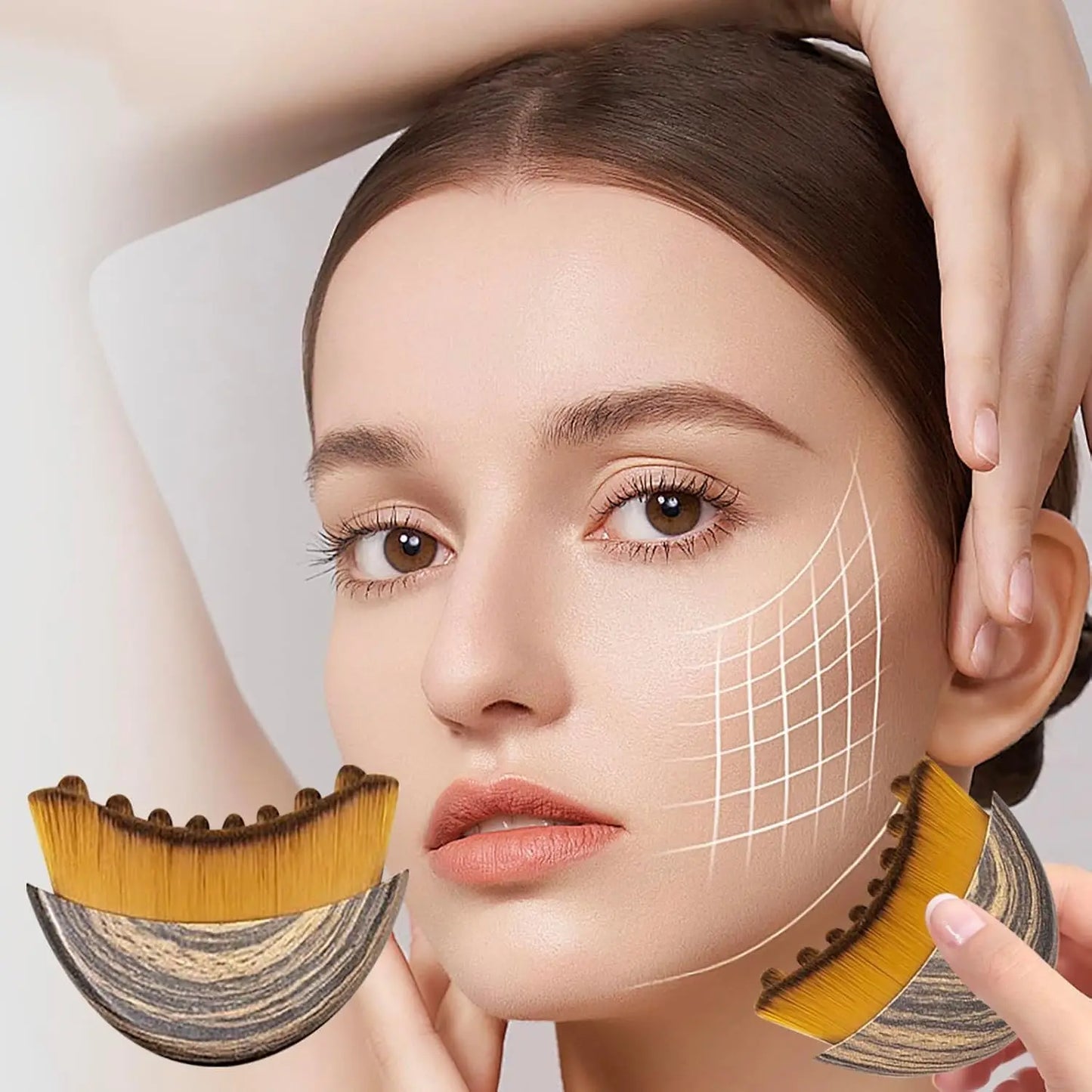 Lymphatic Drainage Facial Brush - Dry Brush for Jawline & Contours