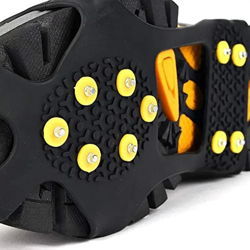 2-Pack Anti-Slip Shoe Grips with Steel Spikes for Snow & Ice