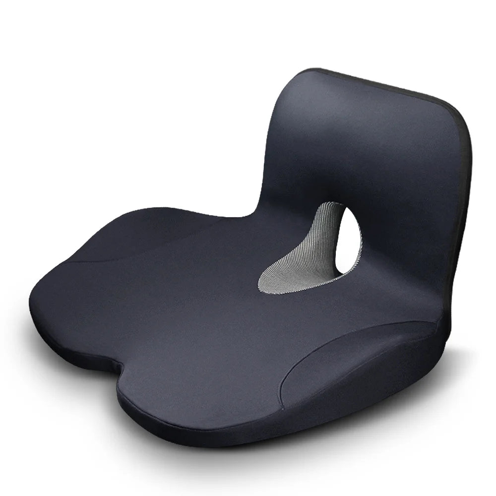 Memory Foam Seat & Back Cushion – Ergonomic Pain Relief