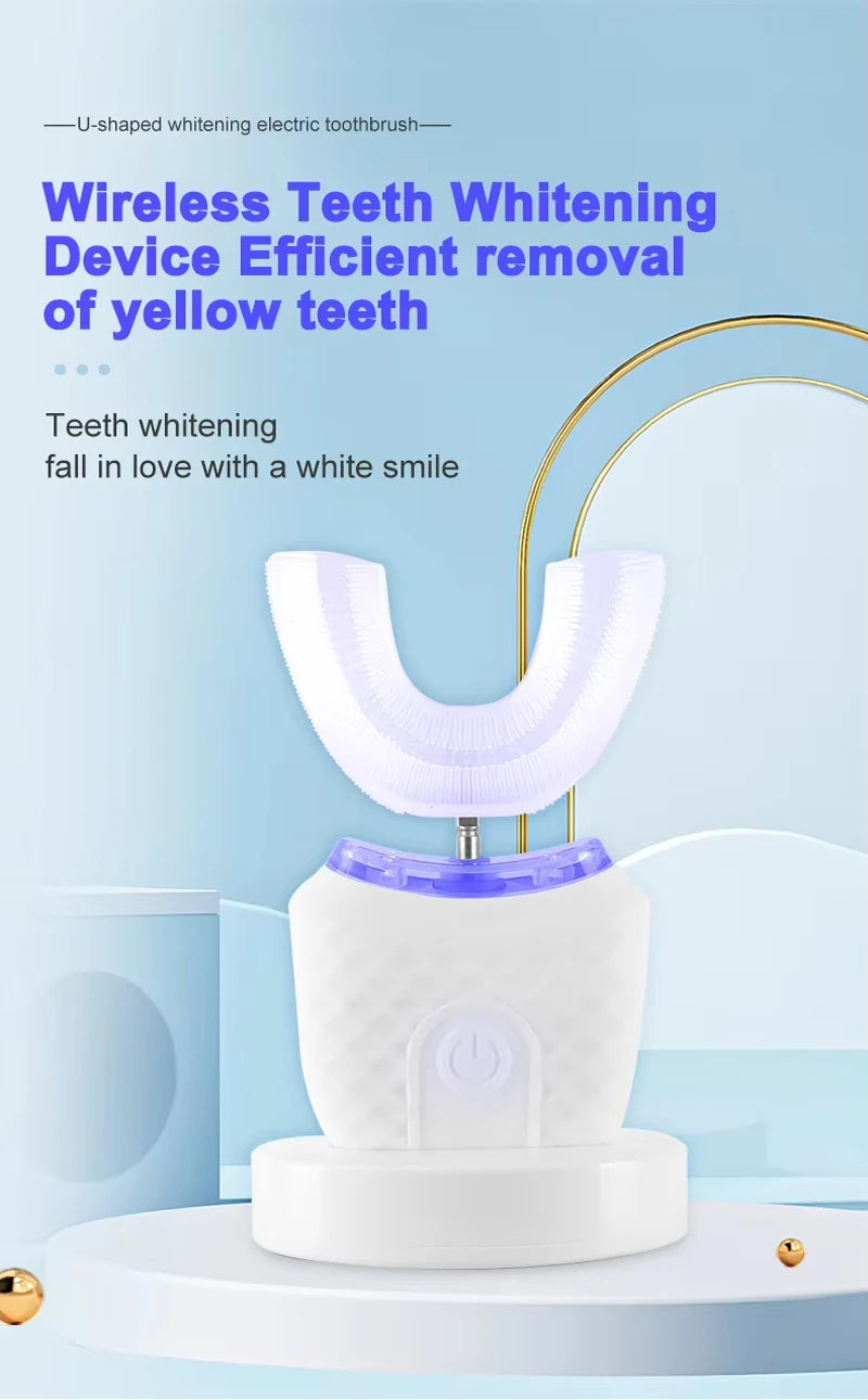 U-Shaped Electric Toothbrush with 360° Automatic Cleaning