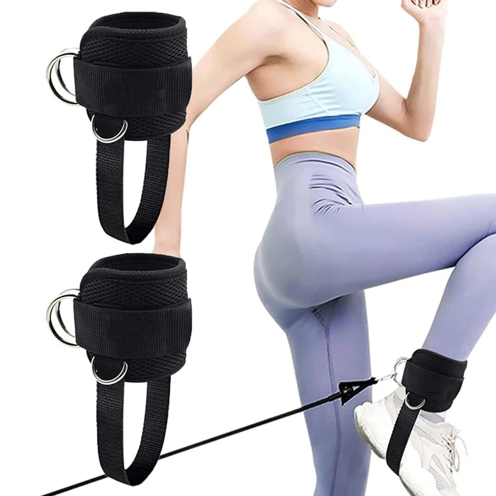 D-Ring Ankle Strap – Adjustable Gym & Cable Attachment