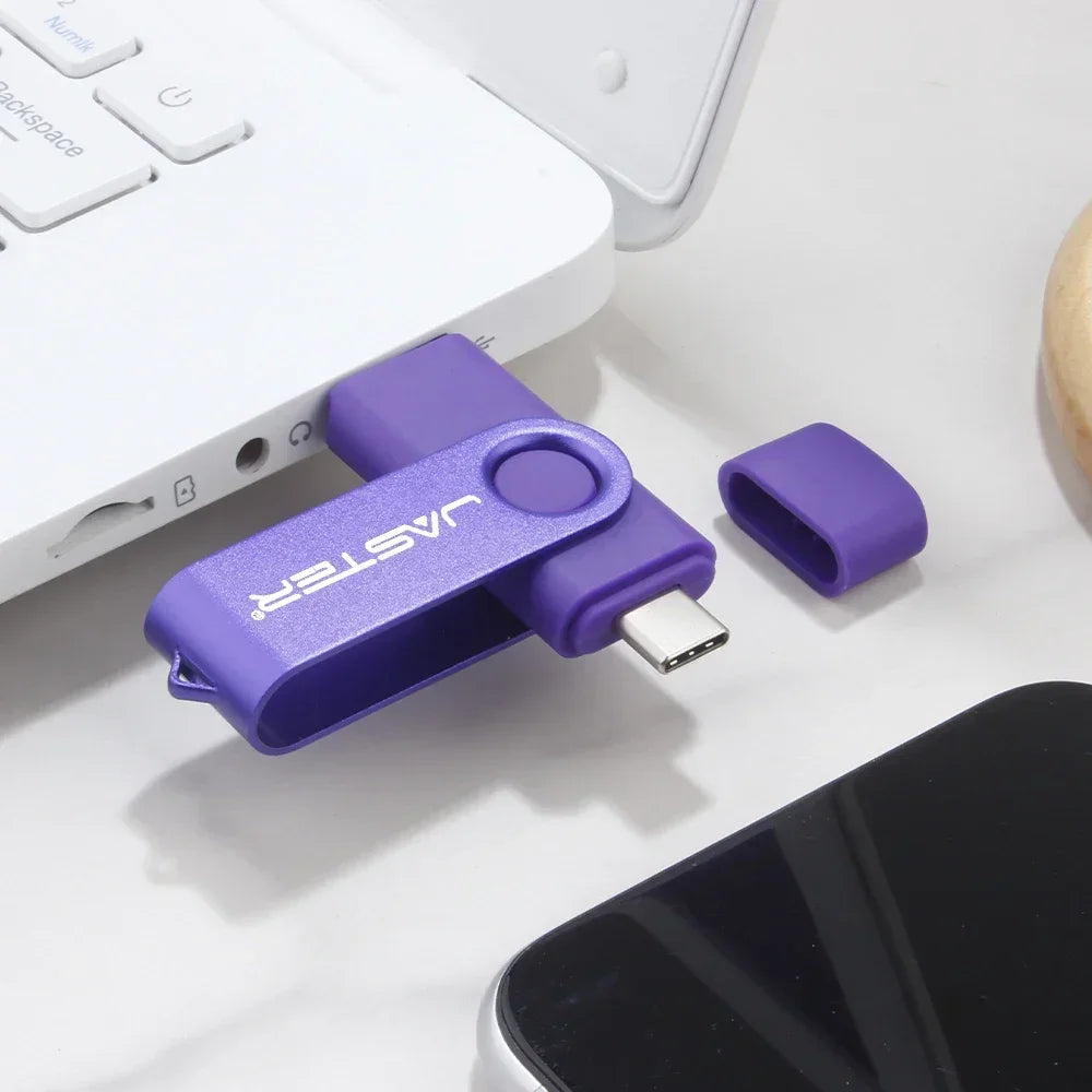 3-in-1 USB Flash Drive 128GB –USB 3.0, Type-C & Micro USB