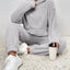 Plush Hooded Sweatshirt & Pants Winter Set Warm Casual
