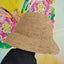 Chapeau de soleil en raphia pour femme – Plage en paille fait main
