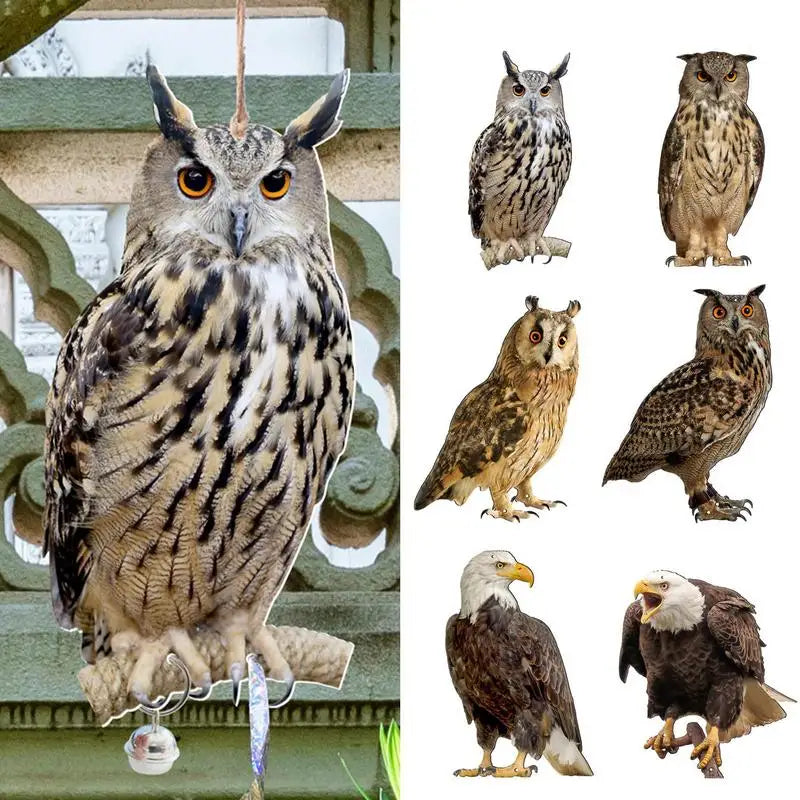 Owl Bird Scarecrow – Realistic Garden Hanging Repeller