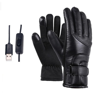 Winter Heated Cycling Gloves – Waterproof USB Touchscreen