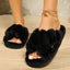 Warm Women’s Indoor Slippers Suede Fur, Thick Non-Slip Sole