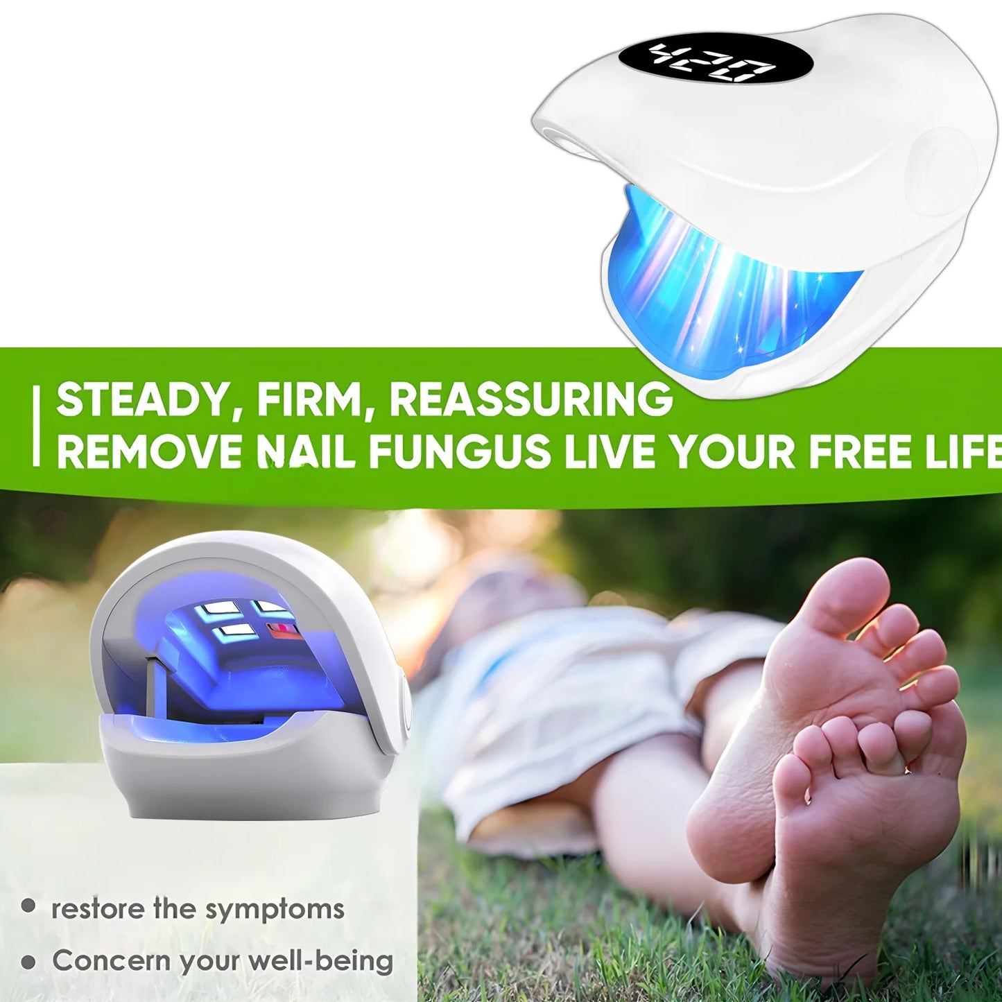 Wireless Nail Fungus Treatment Laser – Blue Light