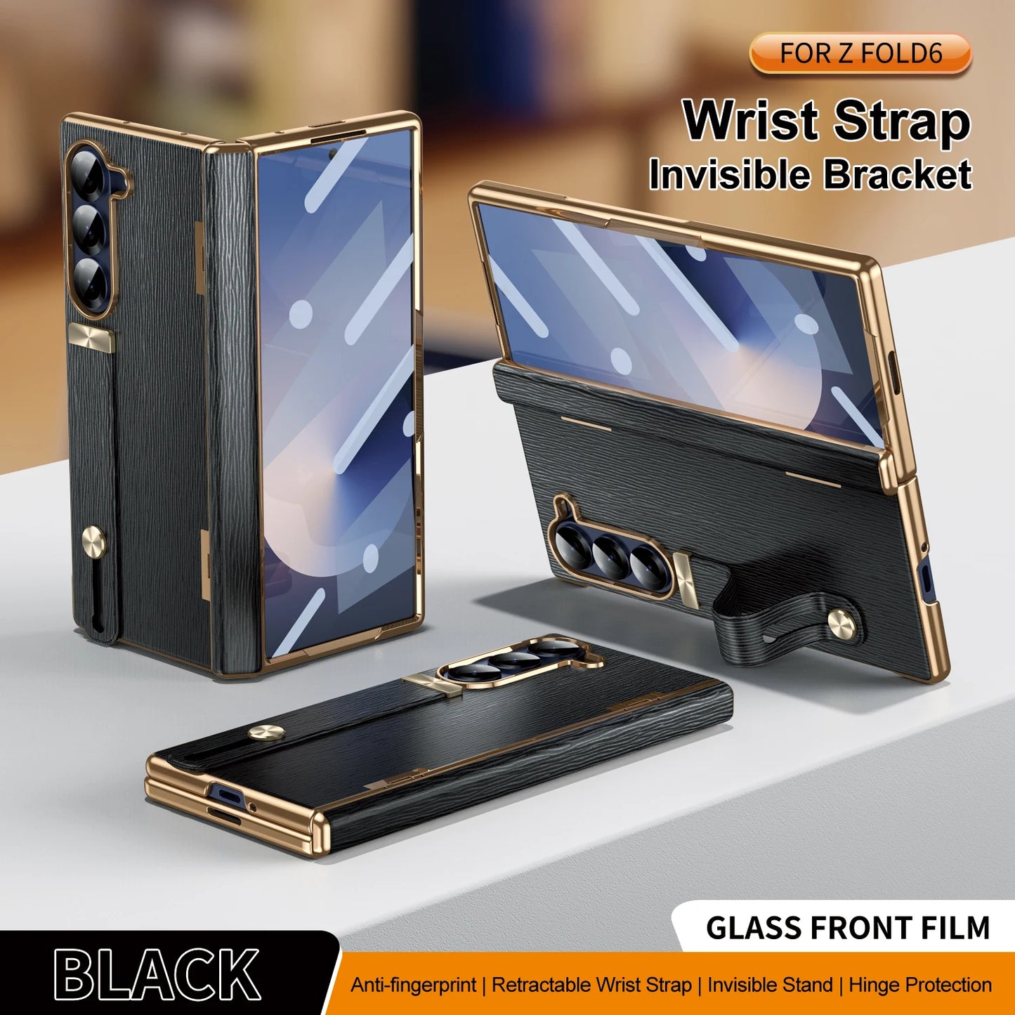 Leather Phone Case for Z Fold Shockproof Protection