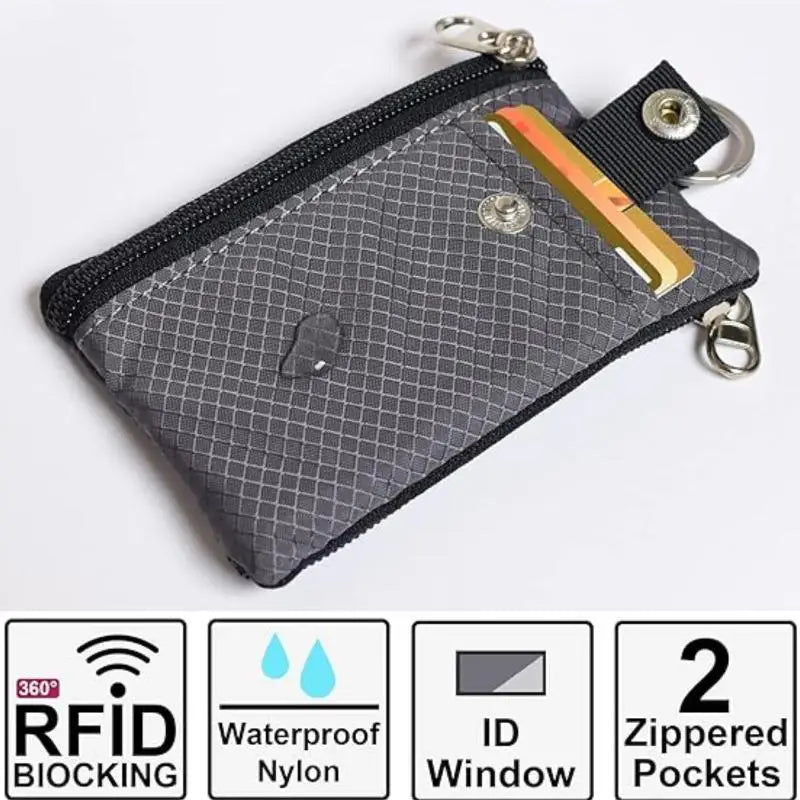 RFID Blocking Mini Wallet – Water-Resistant Travel Card Holder