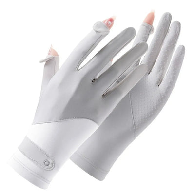 Women’s UV-Protective Ice Silk Gloves – Lightweight Summer