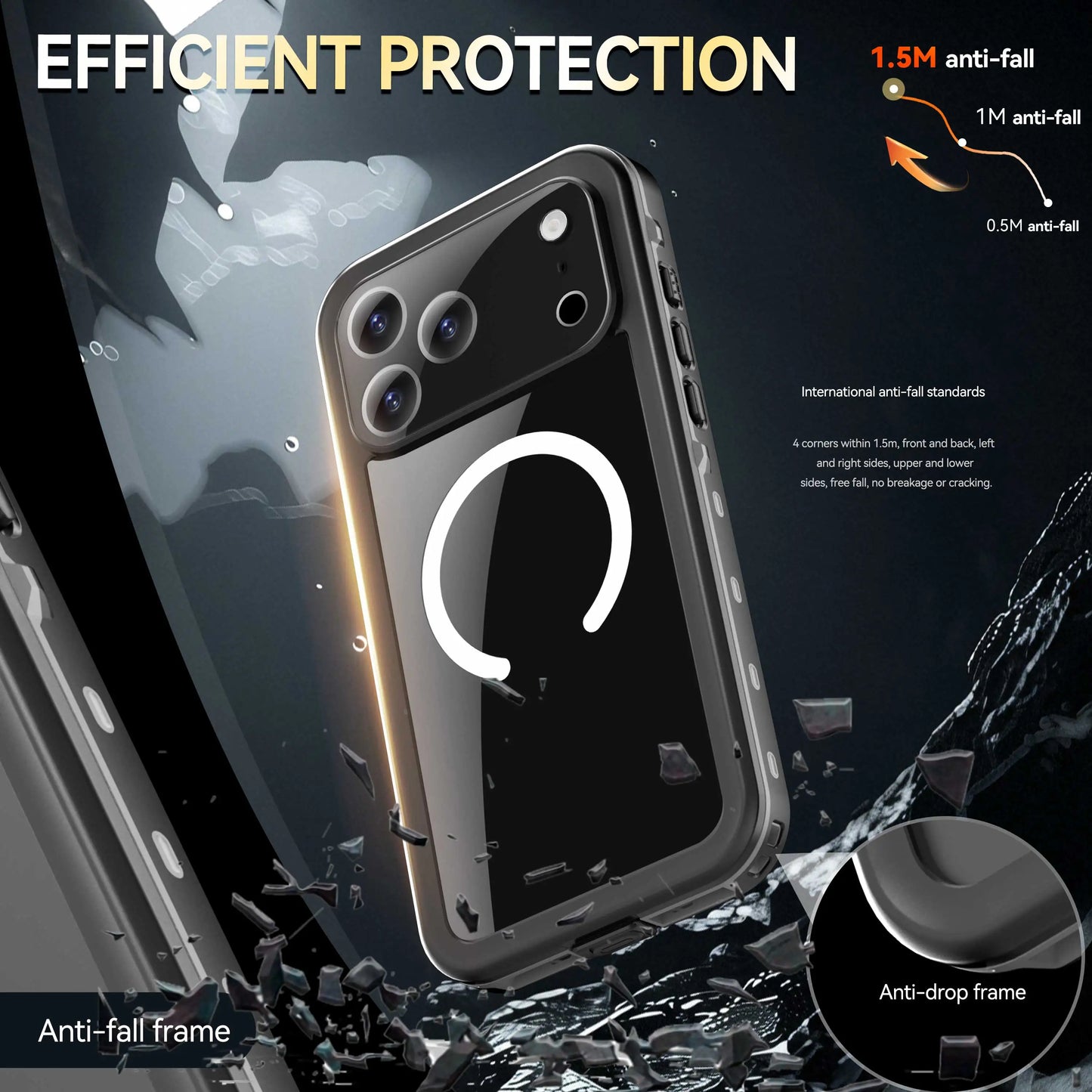 Rugged Waterproof Phone Case – 360° Full Protection