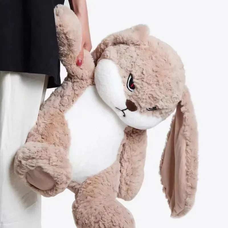 Large Angry Bunny Plush – Cute Stuffed Toy for Kids & Room Decor