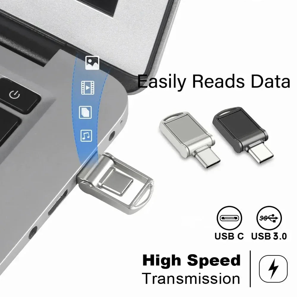 Type-C USB Flash Drive 2TB – High-Speed USB 3.0 OTG