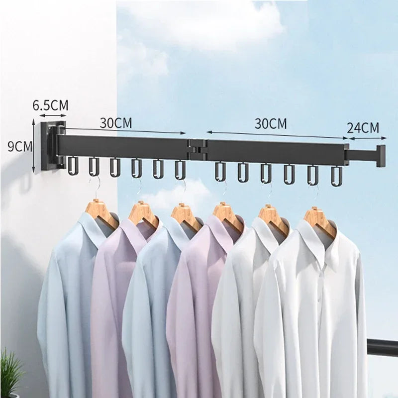 Étendoir à linge mural pliable et peu encombrant
