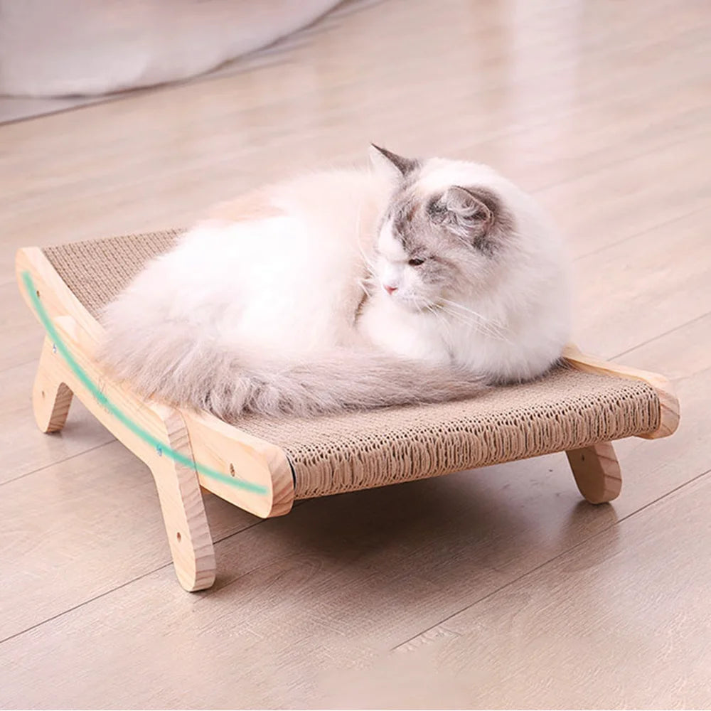 Cat Scratching & Sleeping Board – 2-in-1 Cardboard Cat Bed