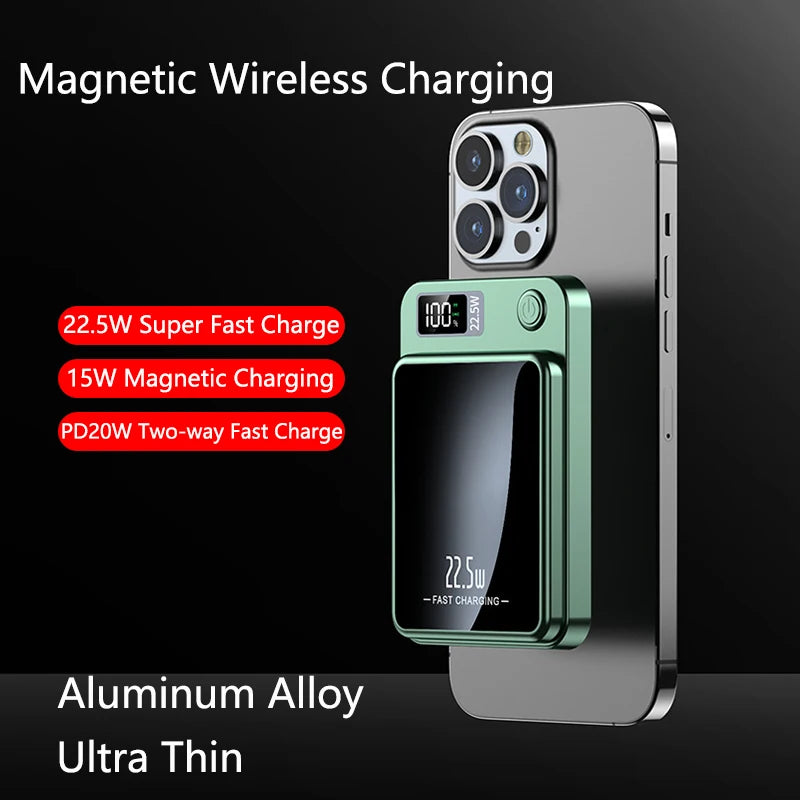 20000mAh Power Bank – 15W Fast Wireless Magnetic Charger