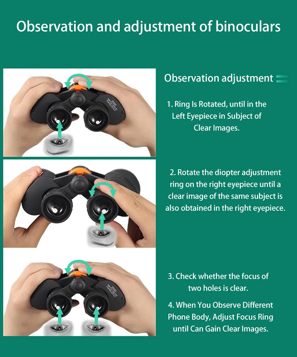 Powerful 20x50 Binoculars – Waterproof Telescope