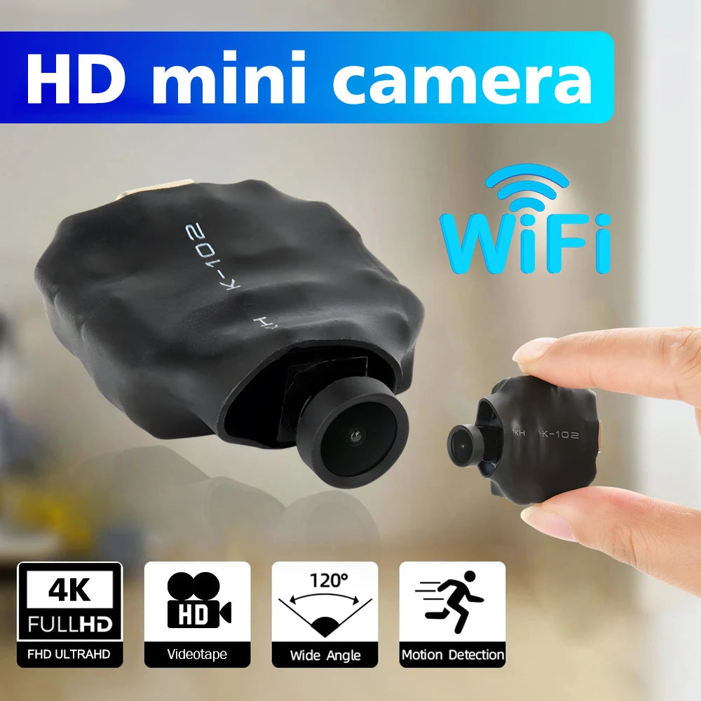 Mini caméra de sécurité sans fil 4K – Caméra espion WiFi cachée