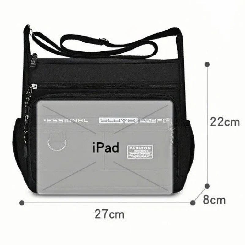 Men’s Waterproof Shoulder Bag – Compact Crossbody Messenger