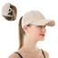 Summer Solid Color Baseball Cap – Women Ponytail Sports Cap