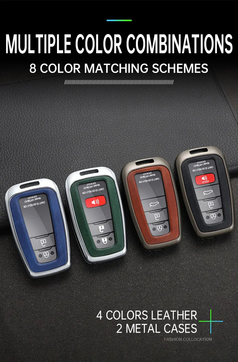 Toyota Key Cover – Luxury Zinc Alloy & Leather Case